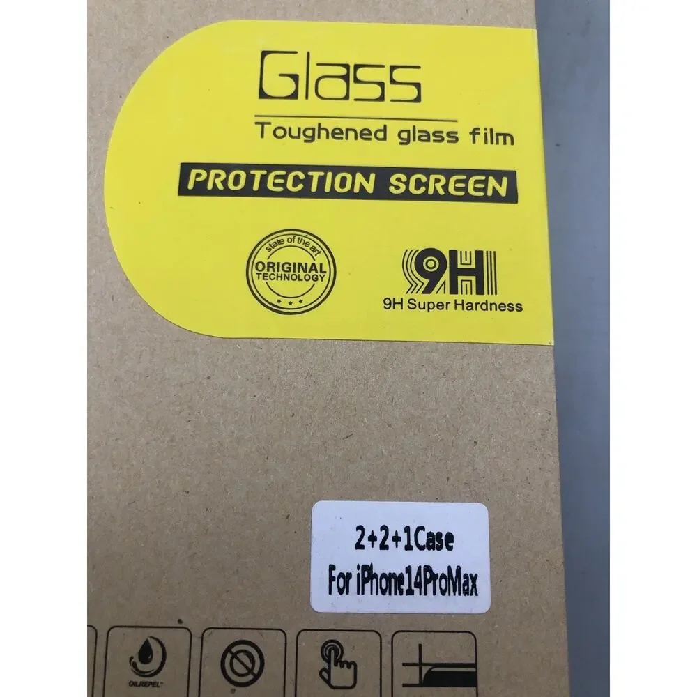 For iPhone 14 Pro Max Tempered Glass Screen Camera Protector & 1 Clear Case READ